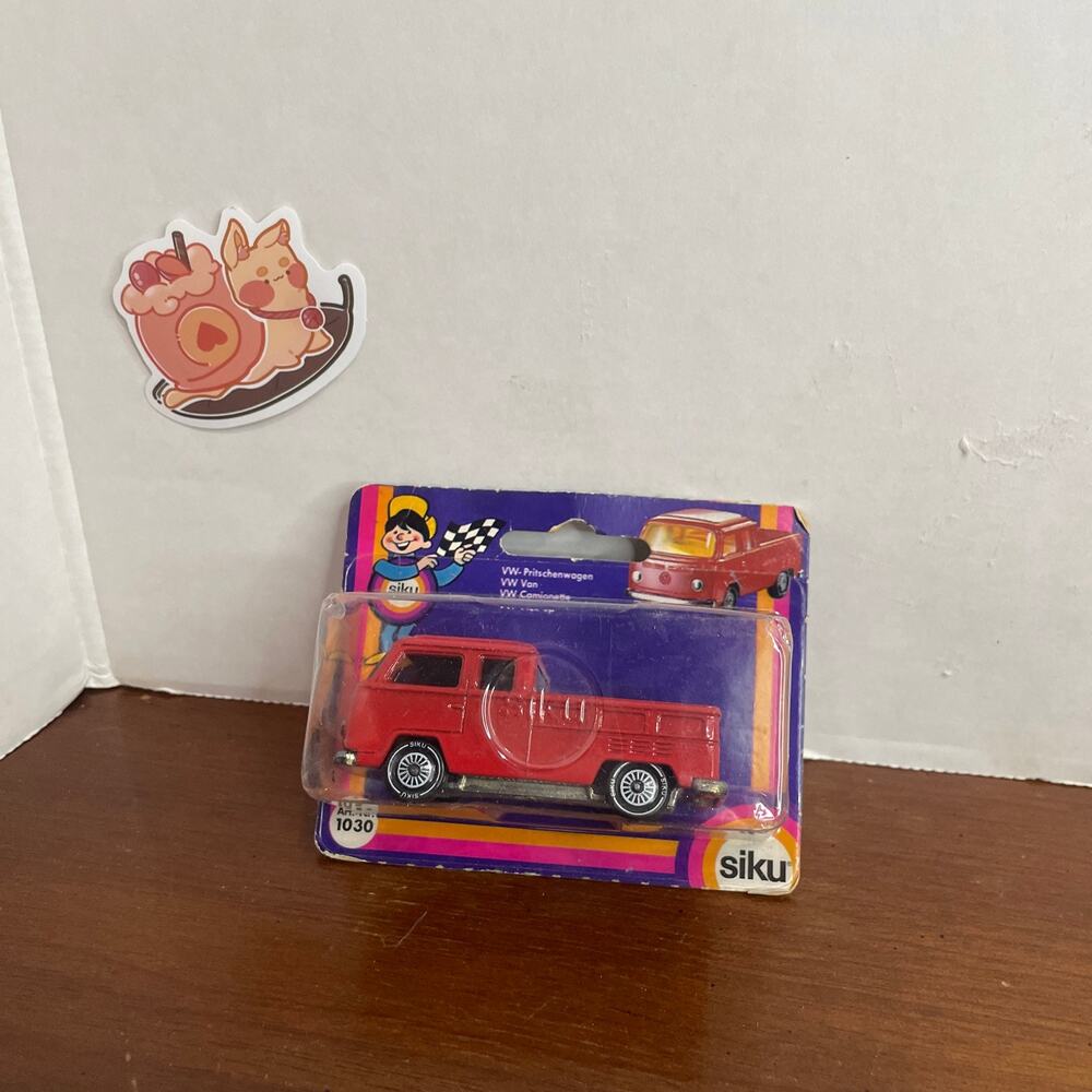 Vintage Siku VW Volkswagen Pick-Up Truck Red Art.-Nr. 1030 VW-Pritschenwagen